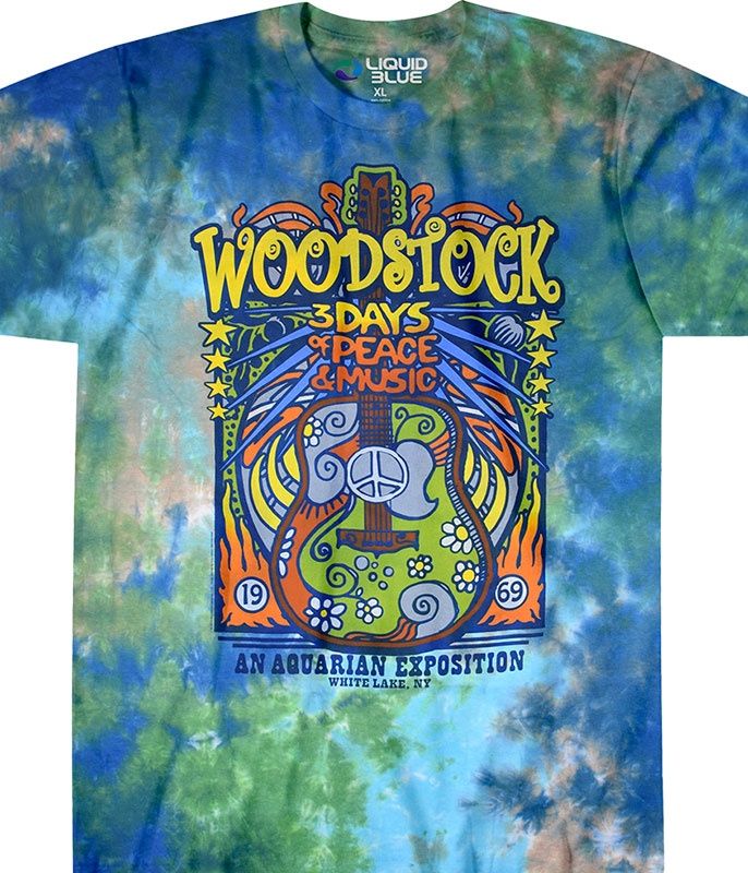 Woodstock Music Festival Tie-Dye T-Shirt, Size: 2X-Large