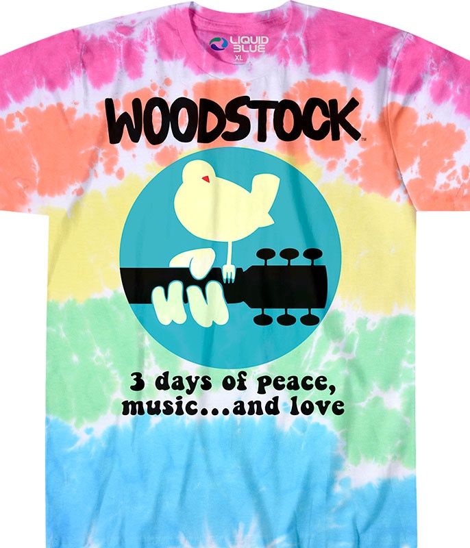 Woodstock Banded Tie-Dye T-Shirt, Size: 2X-Large