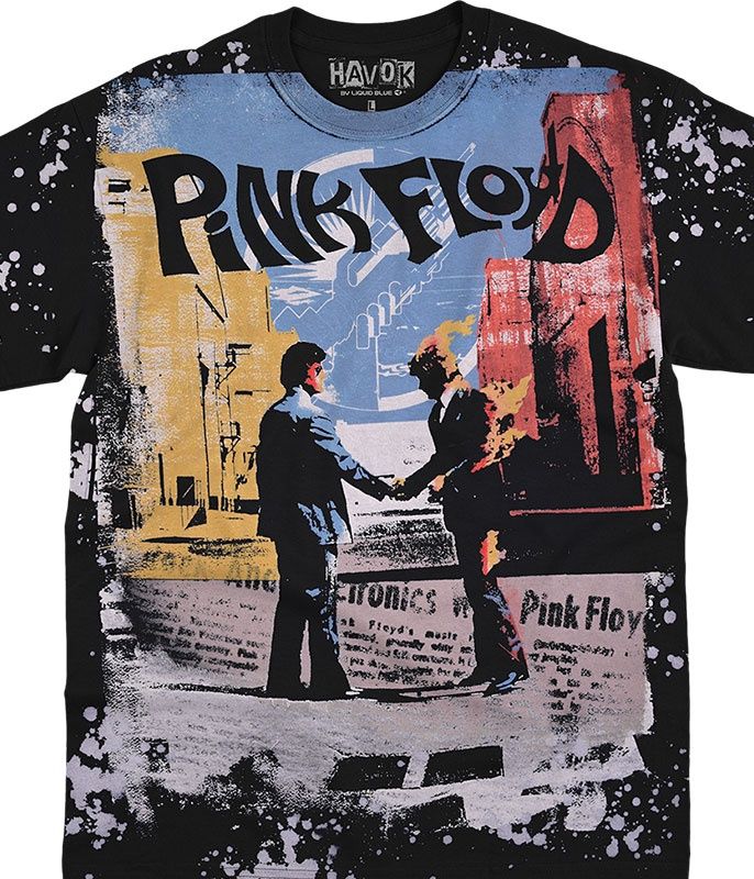 Pink Floyd Wish You Were Here Havok Black T-Shirt, Size: 2X-Large