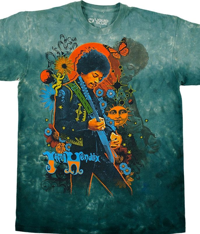 Jimi Hendrix - Trippy Jimi Tie-Dye T-Shirt, Size: 2X-Large