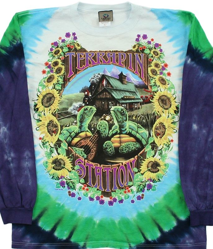 Grateful Dead Terrapin Station Tie-Dye Long Sleeve T-Shirt, Size: 2X-Large