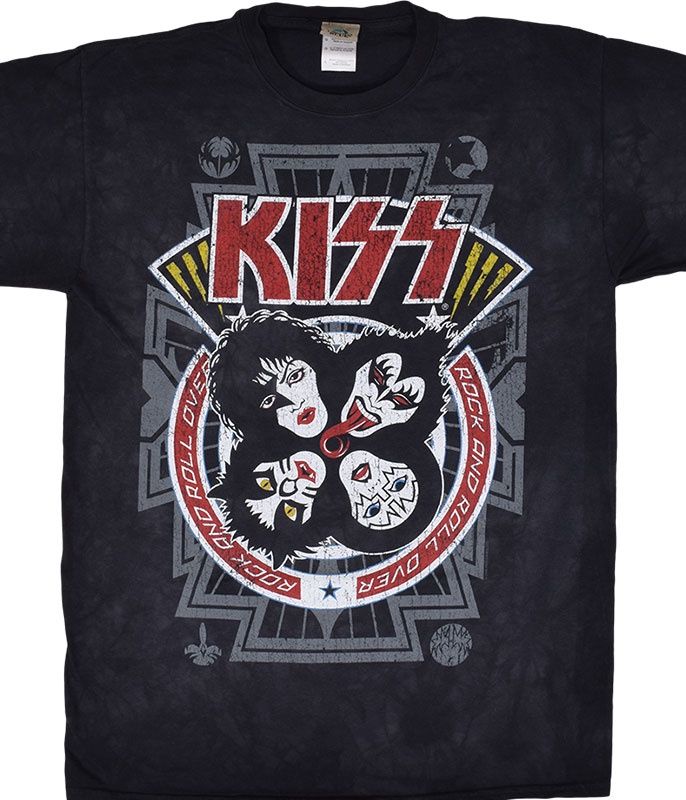 KISS Rock and Roll Over Tie-Dye T-Shirt, Size: 2X-Large