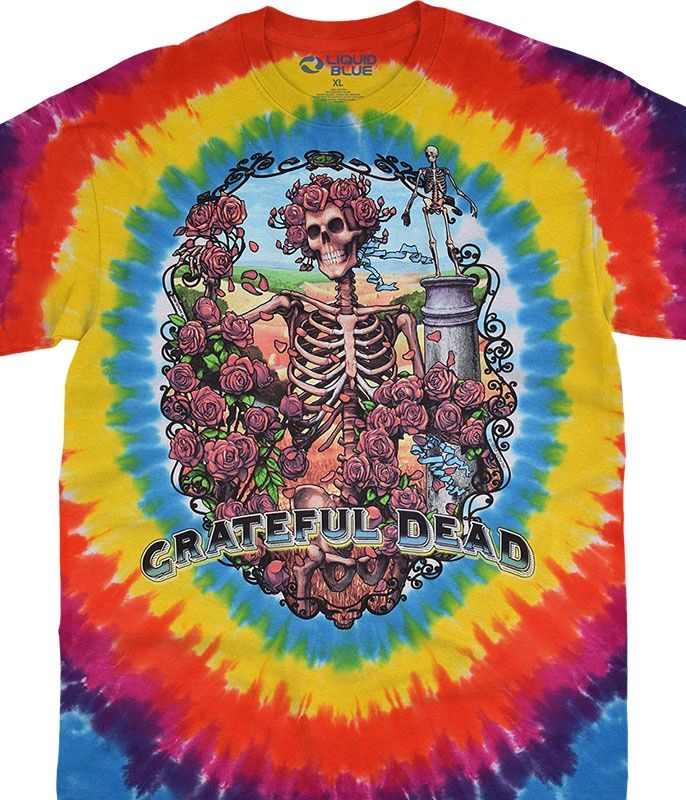 Grateful Dead Rainbow Bertha Tie-Dye T-Shirt, Size: 2X-Large