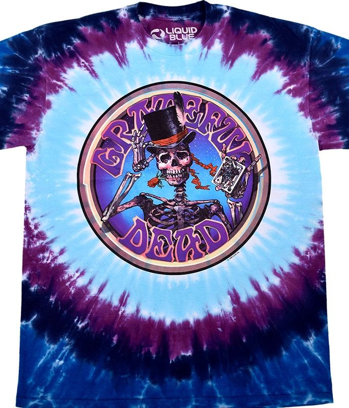 Grateful Dead Queen Of Spades Tie-Dye T-Shirt, Size: 2X-Large