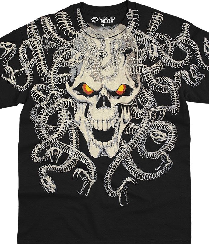 Medusa Black T-Shirt, Size: 2X-Large