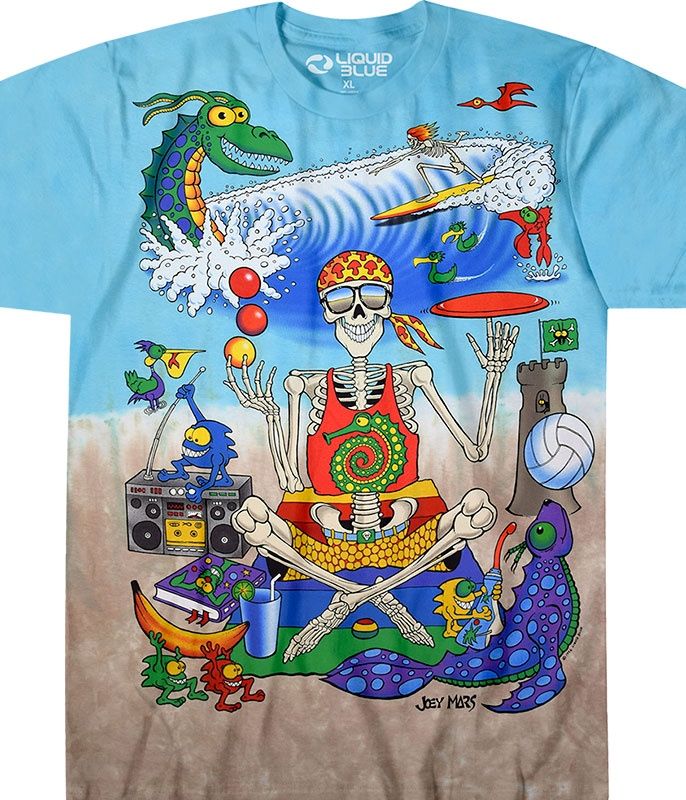Mars Beach Joey Mars Tie-Dye T-Shirt, Size: 2X-Large
