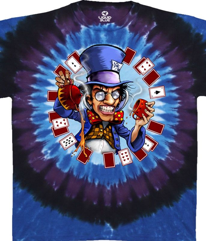 Mad Hatter Tie-Dye T-Shirt, Size: 2X-Large
