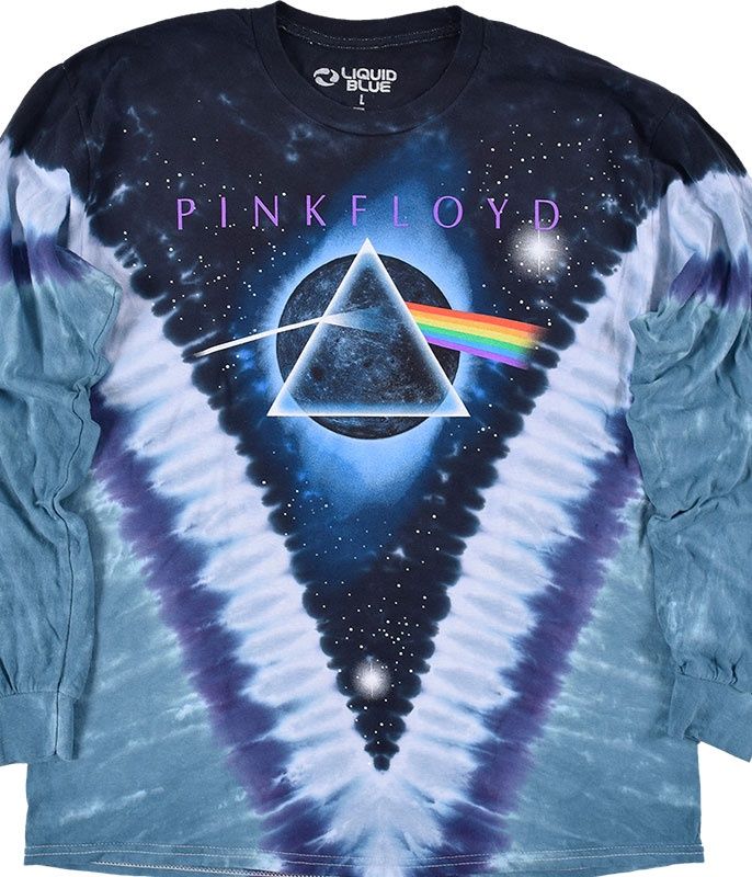 Pink Floyd Pyramid VDye Long Sleeve T-Shirt, Size: 2X-Large