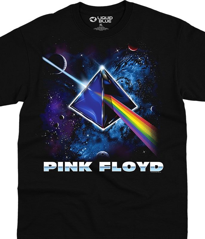 Pink Floyd Cosmic Prism Black T-Shirt, Size: 2X-Large