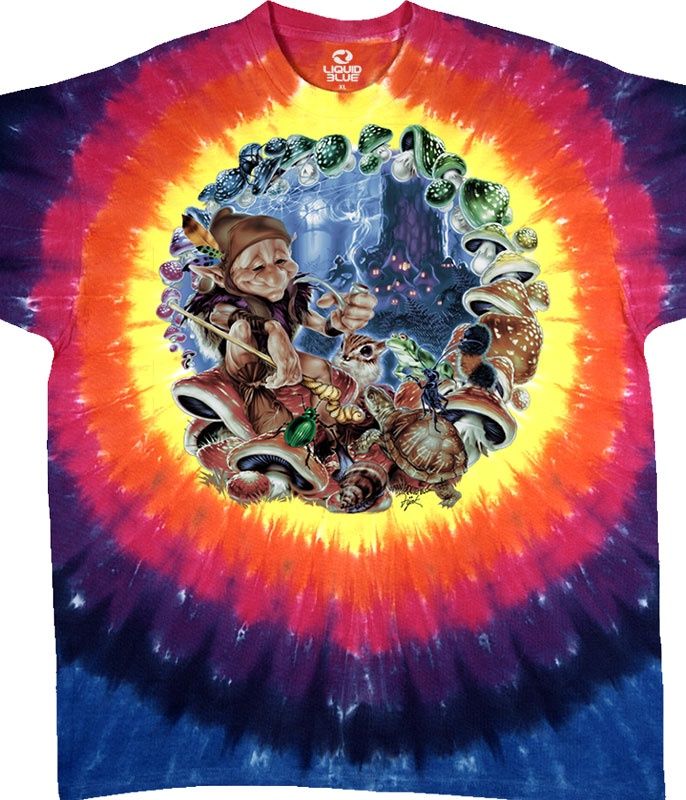 Mushroom Elf Tie-Dye T-Shirt, Size: 2X-Large