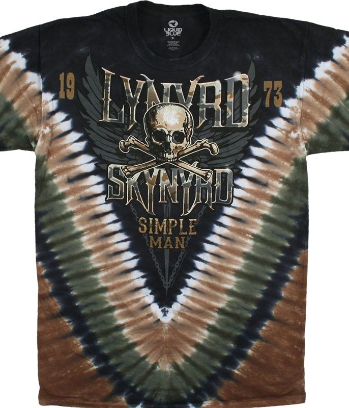 Lynyrd Skynyrd Simple Man Tie-Dye T-Shirt, Size: 2X-Large