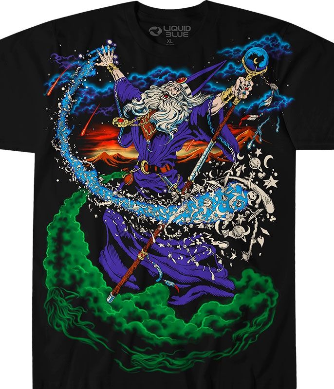 Wizard Black T-Shirt, Size: 2X-Large