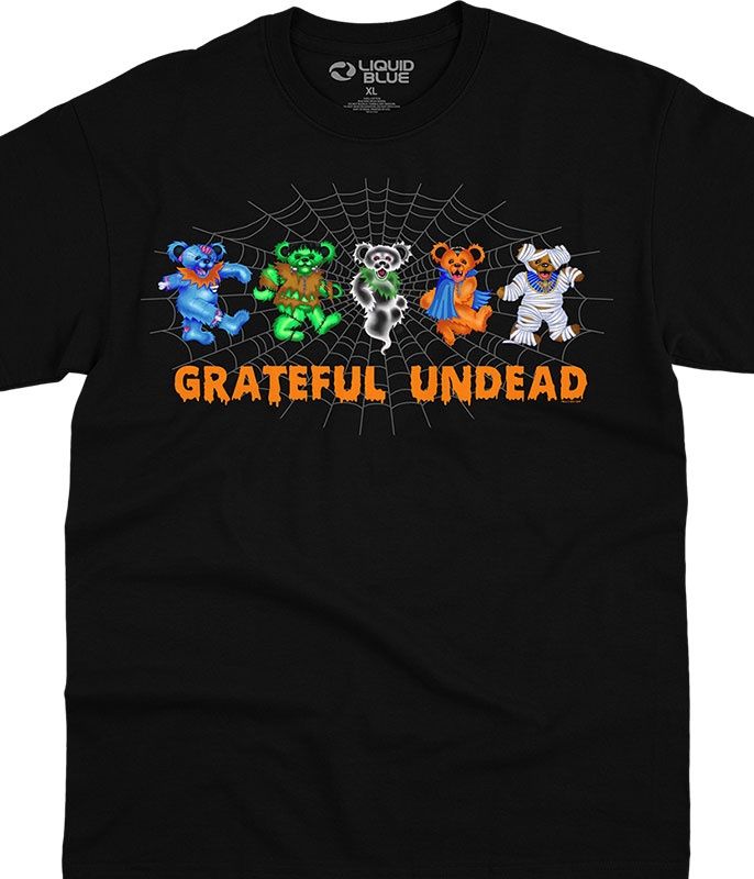 Grateful Dead Undead Bears Black T-Shirt, Size: 2X-Large