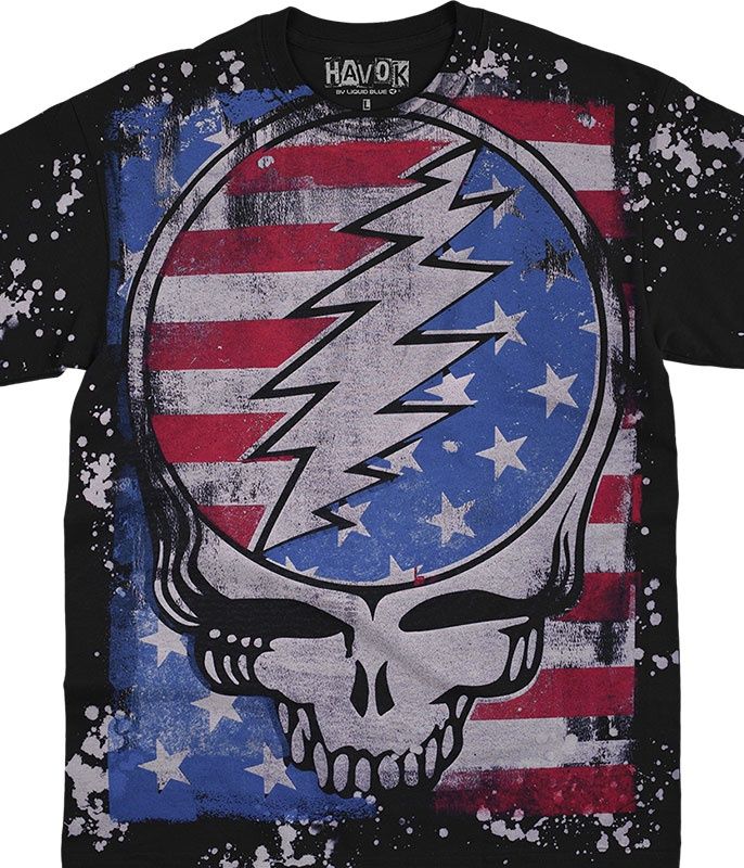 Grateful Dead True Blue SYF Havok Black T-Shirt, Size: 2X-Large