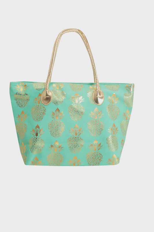 Beach Bag w/ Pineapples By India Boutique