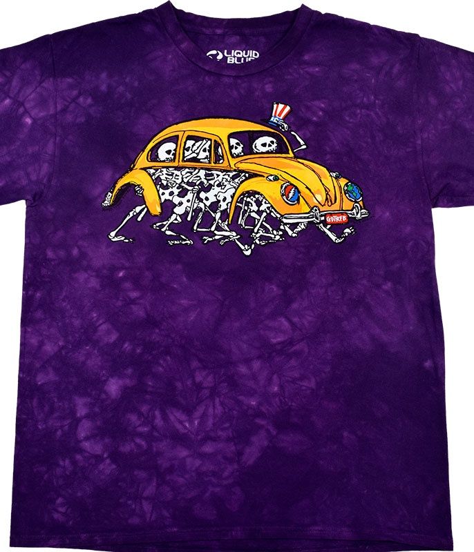 Grateful Dead Bug Truckin' Tie-Dye T-Shirt, Size: Small