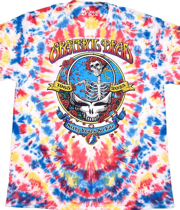 Grateful Dead 60th Anniversary Tie-Dye T-Shirt, Size: Small