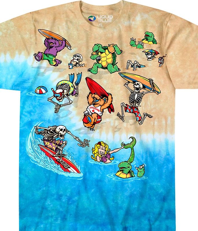 Surf Crazy Tie-Dye T-Shirt, Size: Small