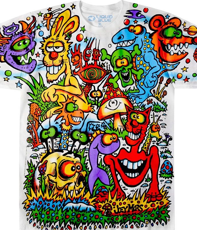 Zidzoii Joey Mars White T-Shirt, Size: Small