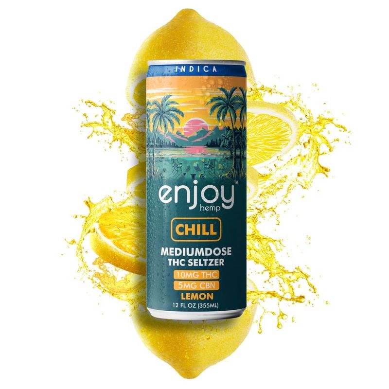 Enjoy Hemp 10mg THC + 5mg CBN Lemon Seltzer for Chill (Indica)