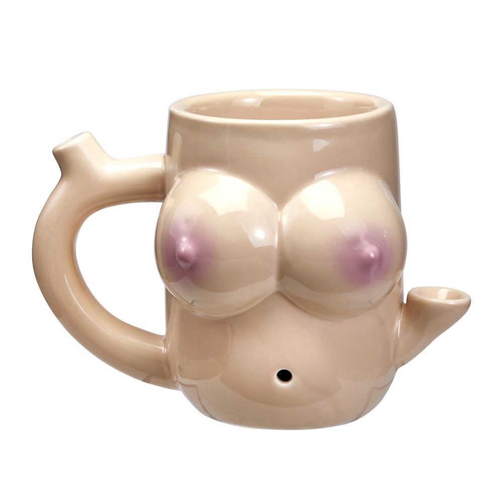 Roast &amp; Toast Boob Mug Novelty Pipe