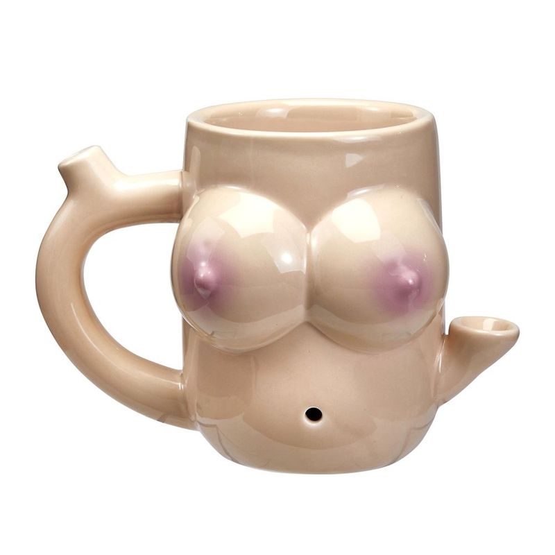 Roast &amp; Toast Boob Mug Novelty Pipe