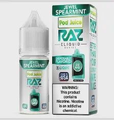 RAZ x Pod Juice Salt E-Liquid 30mL Jewel Spearmint