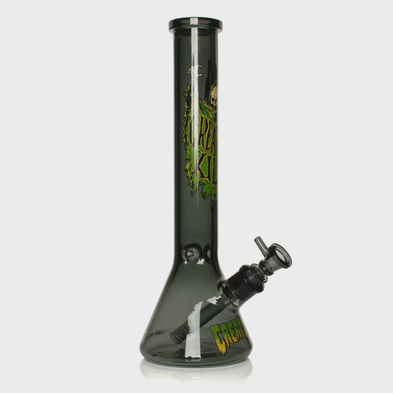 Creature GEAR Premium®  15" 7mm Thick Reaper Kills Beaker Base Water Pipe