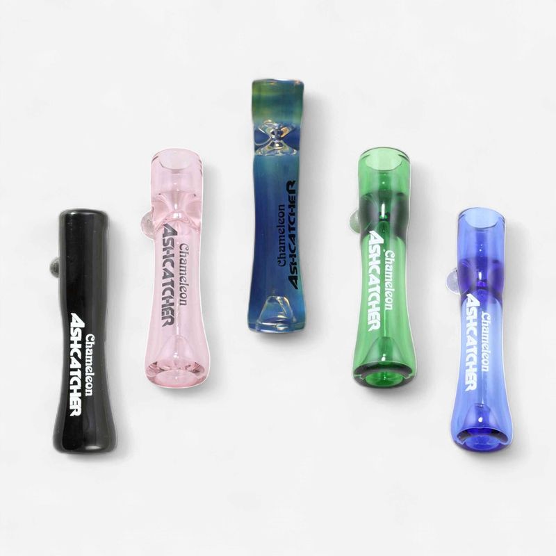Ash Catcher Chillum Glass Pipe By Chameleon Glass