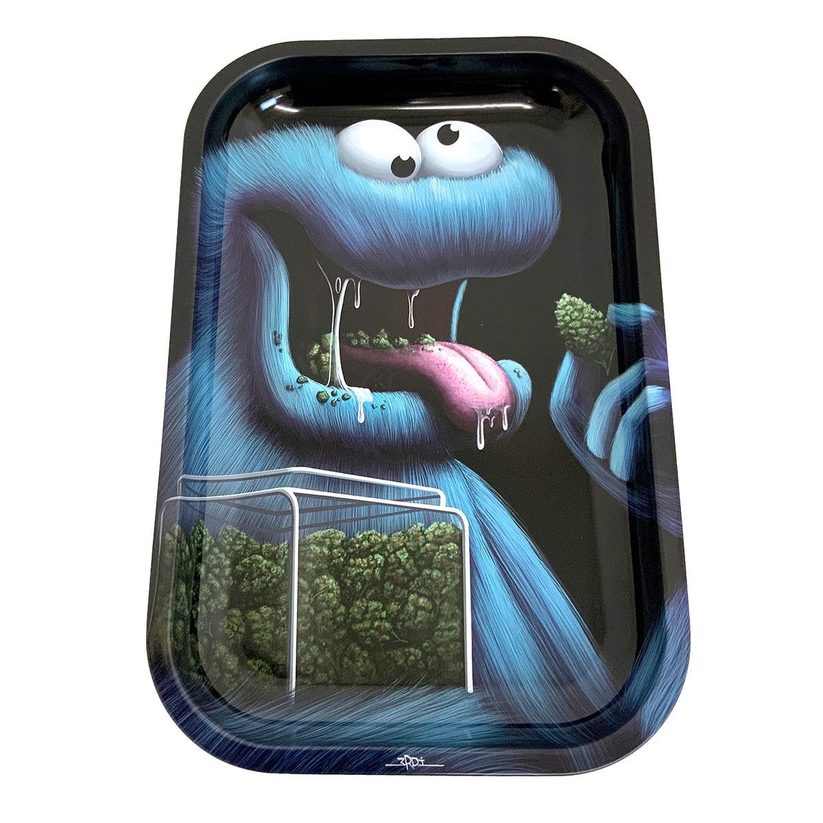 Artist Series 3RDI Art Rolling Tray – Cookie Monsta, Size: Small (11.5" x 7.5")