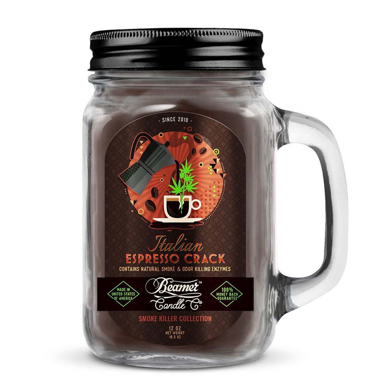 Beamer Candle Smoke Collection - Italian Espresso Crack, Size: 12oz