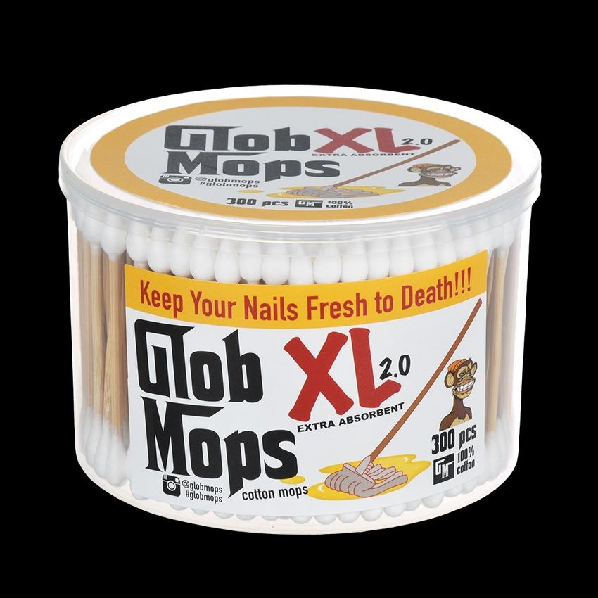 Glob Mops XL 2.0 Dual Tip Cotton Swabs - 300ct Tub, Size: 300pc