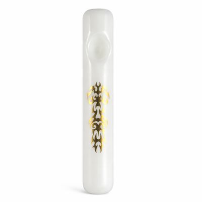 6" Gold Tribal White Steamer