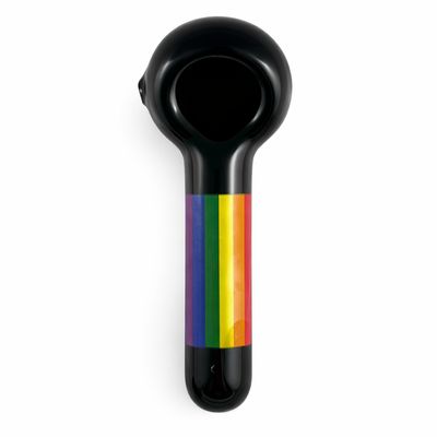 5" Celebrate Diversity-Rainbow Black Jumbo Pipe