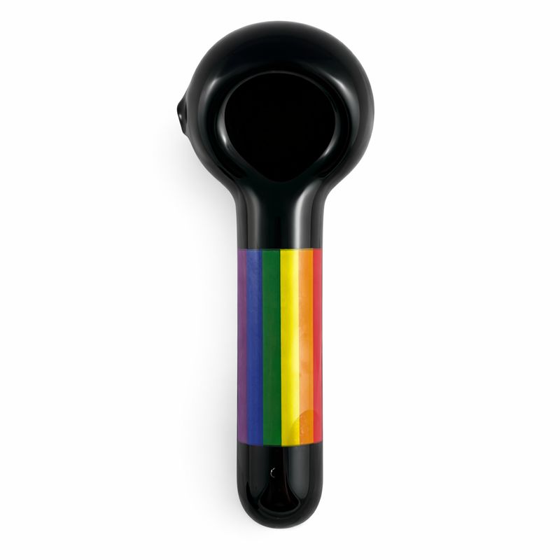 5" Celebrate Diversity-Rainbow Black Jumbo Pipe