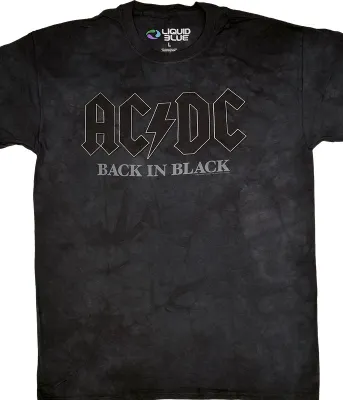 AC/DC Back In Black Tie-Dye T-Shirt