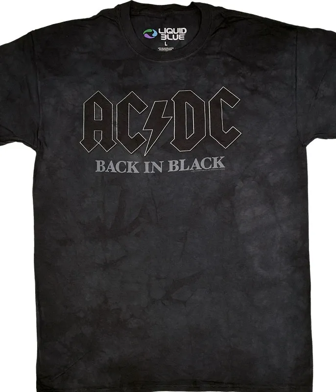 AC/DC Back In Black Tie-Dye T-Shirt