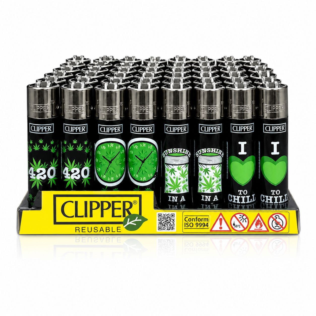 Clipper® Lighter - Green Leaves, Attribute: Green Leaves