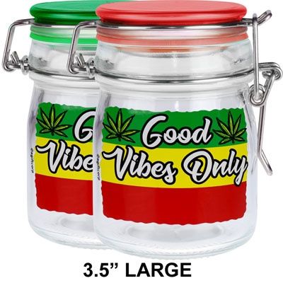 Good Vibes Daytona 3.5" Glass Storage Jar