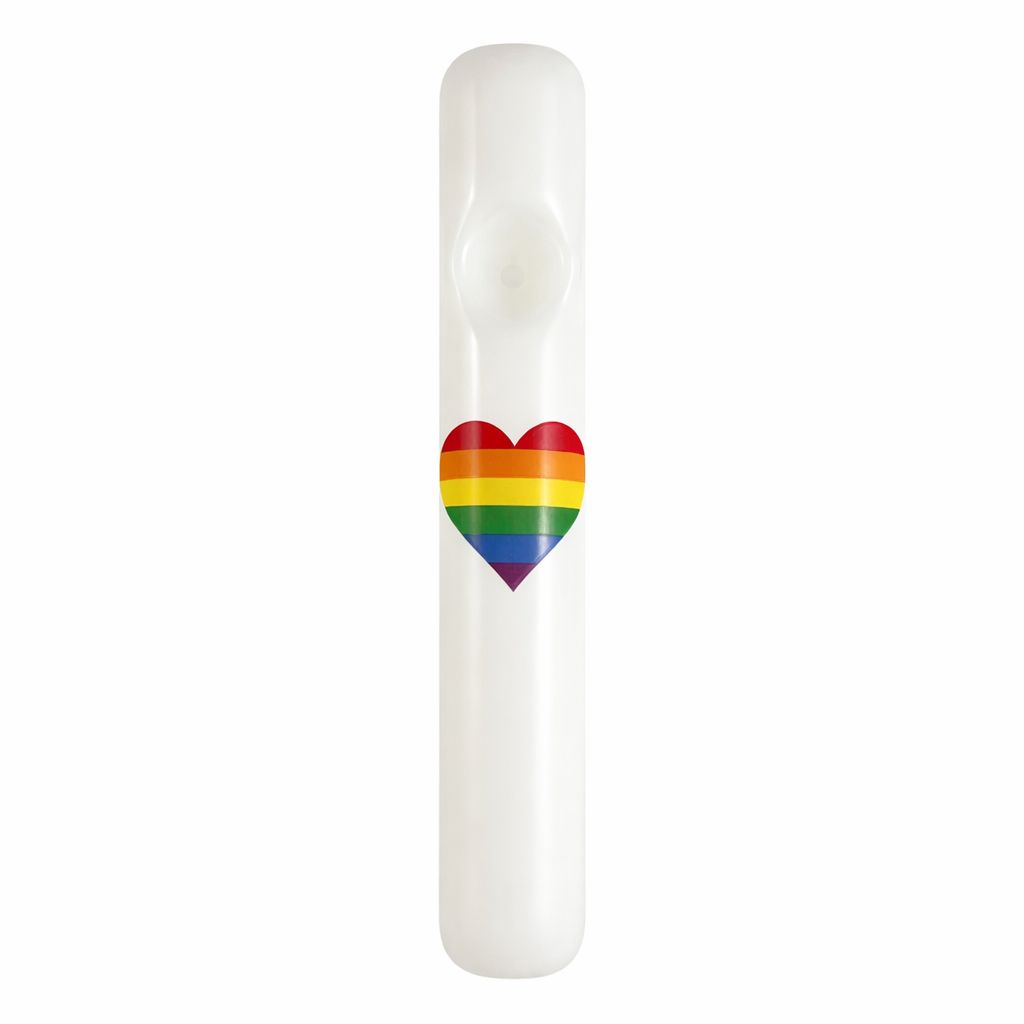 6" Celebrate Diversity Rainbow White Steamroller, Design: Heart