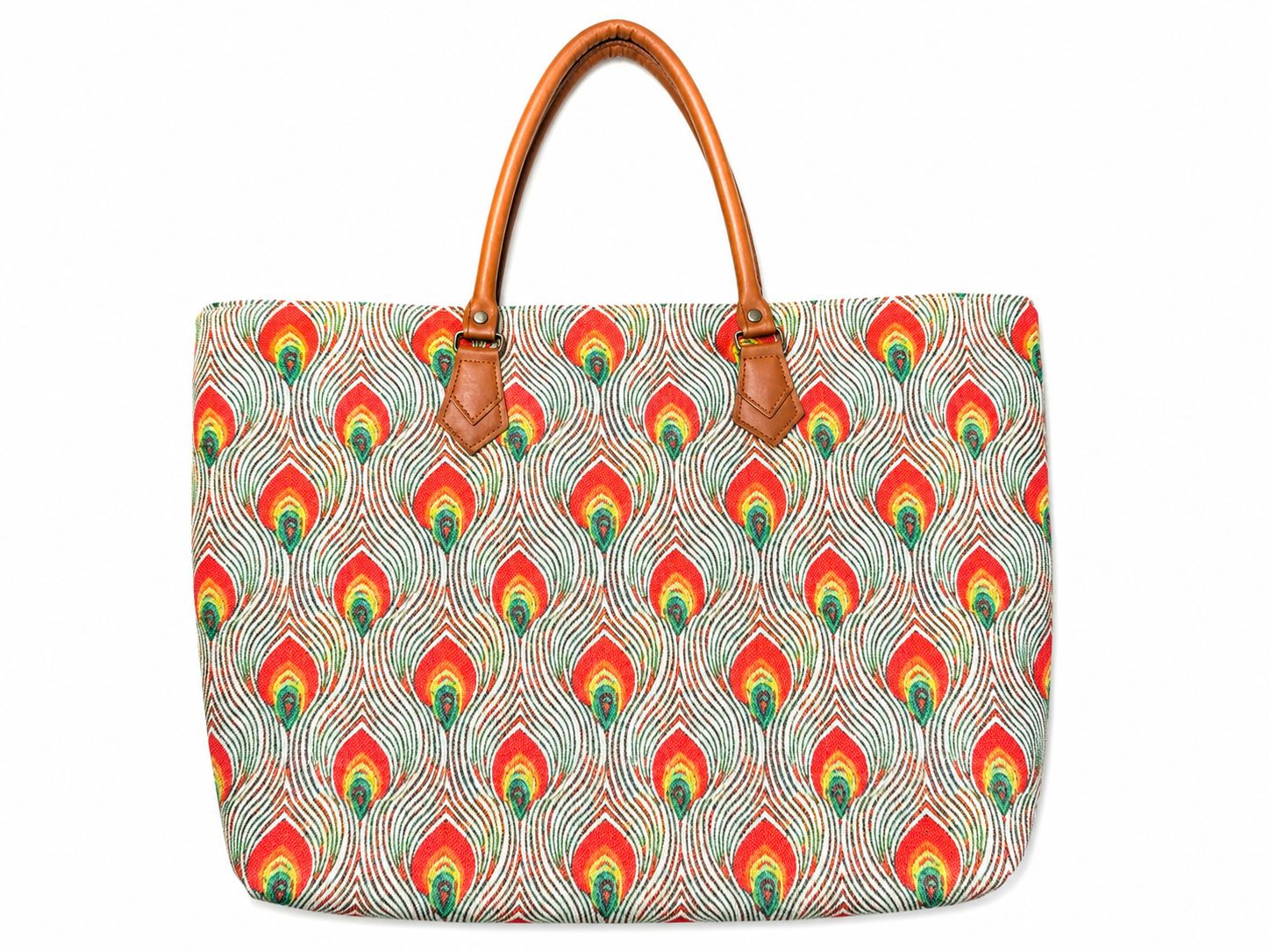 Beach Bag w/ Peacocks By India boutique