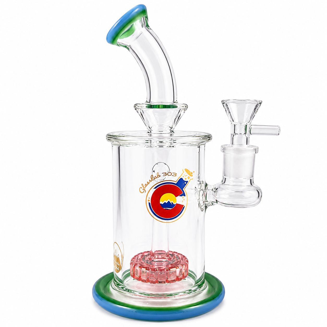 Glasslab 303 - 7.5" 60mm Cam's Circ, Color: Jade/Blue