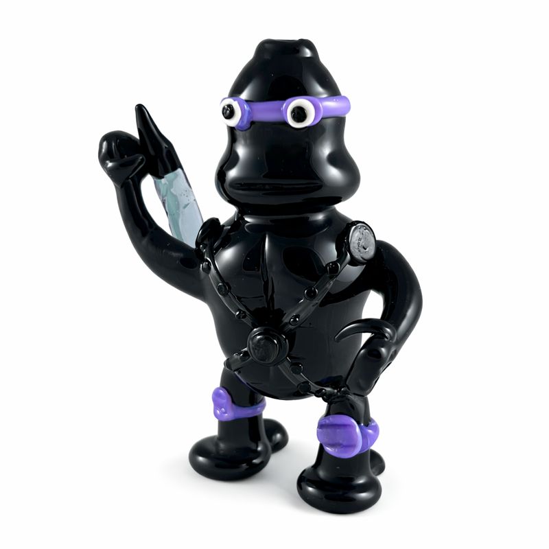 5" Fighting Turtle Glass Pipe