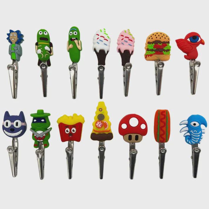 3" Metal Clip with Silicone Charactors