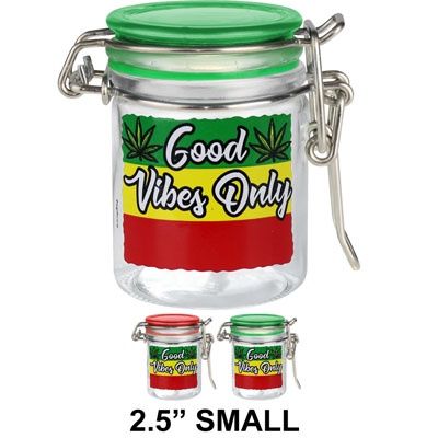 Good Vibes Daytona 2.5" Glass Storage Jar