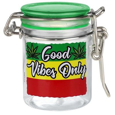 Good Vibes Daytona 2.5" Glass Storage Jar, Size: 2.5"
