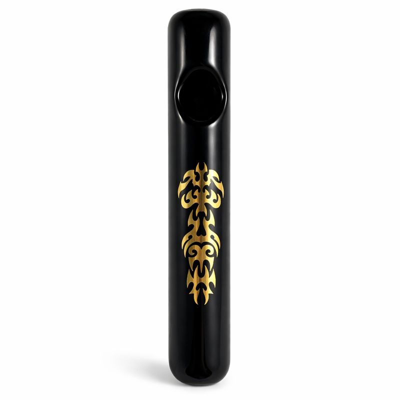 6" Gold Tribal Black Steamer