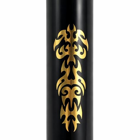 6" Gold Tribal Black Steamer, Design: Tribal 1