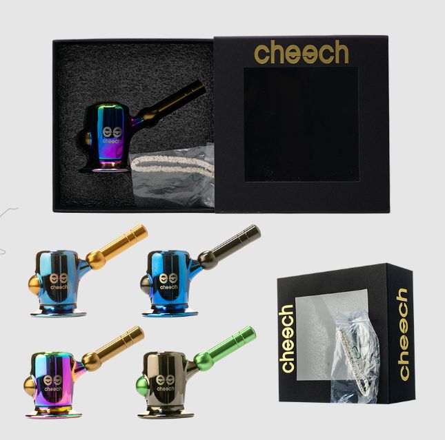 Cheech - Full Metal Wrapped Handpipe w/ Glass Bowl, Size: 3"