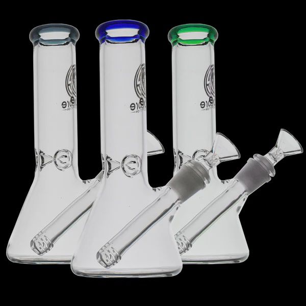 8" 38mm Beaker With Color Lip By Encore, Color: Clear